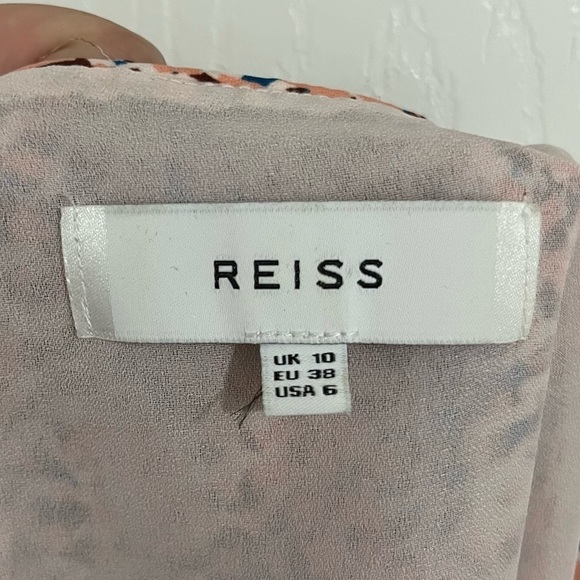 Reiss Ashe Dress Pink and Blue Print - Picture 8 of 16